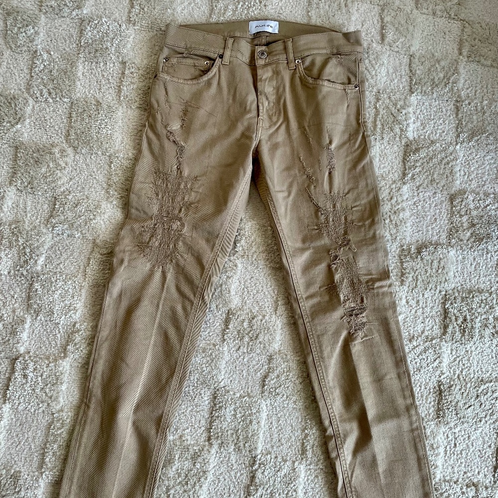AGLINI DESTROYED 5 POCKET PANTS SIZE 30 M/ITALY